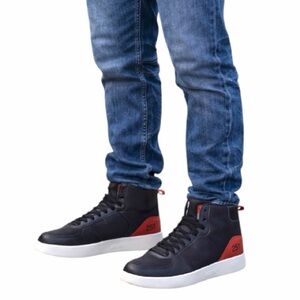 ATOMS NYC M251, Unisex Black & Red High Top Sneaker, Size 13W, 11.5M